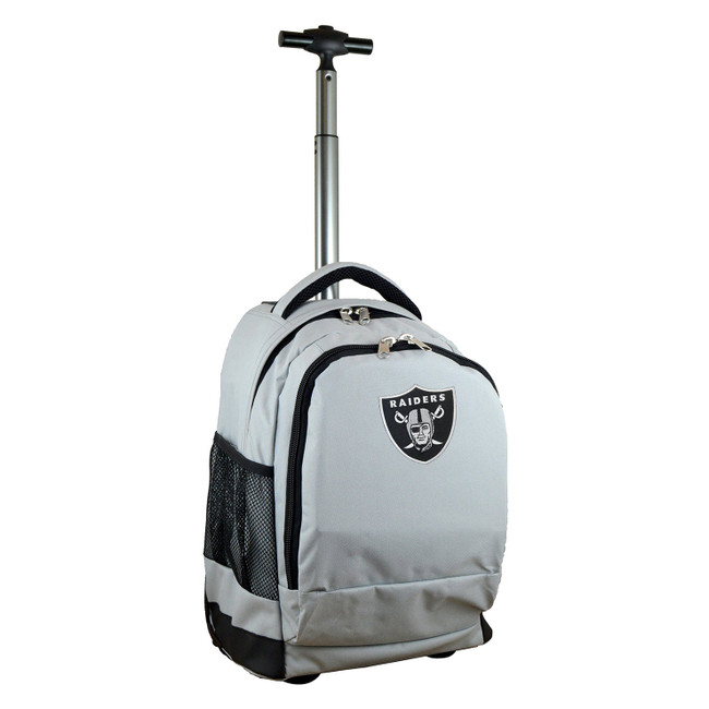 Las Vegas Raiders 19" Premium Wheeled Backpack - Silver