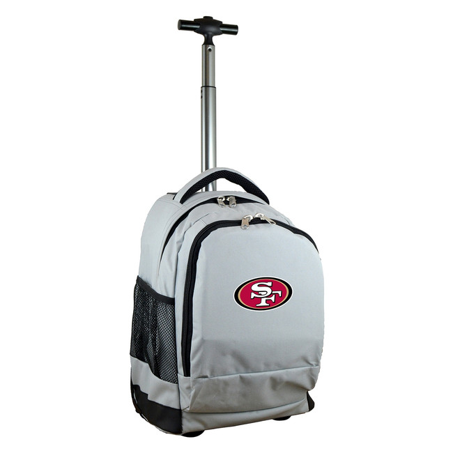 San Francisco 49ers 19" Premium Wheeled Backpack - Silver