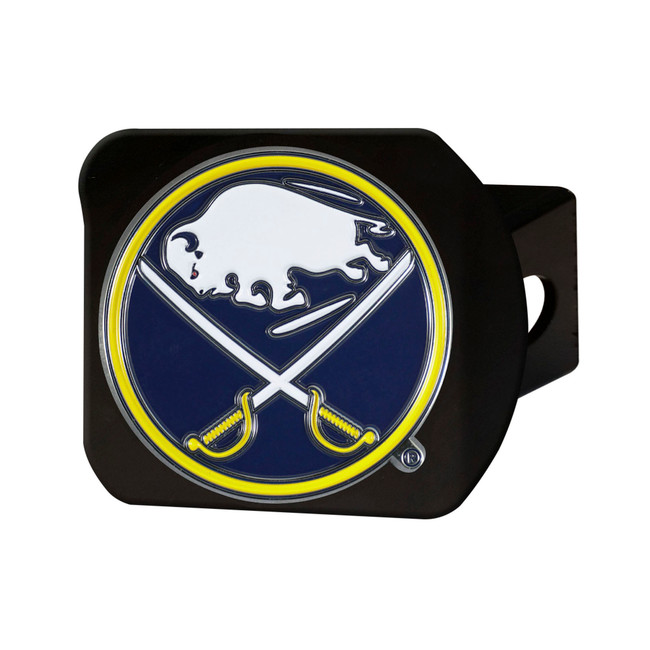 NHL - Buffalo Sabres Hitch Cover - Color on Black 3.4"x4"