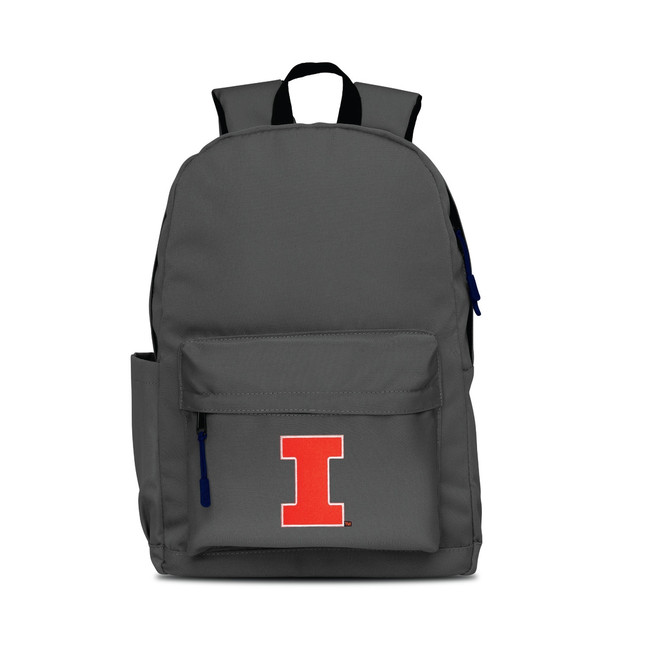 Illinois Fighting Illini Campus Laptop Backpack - Gray