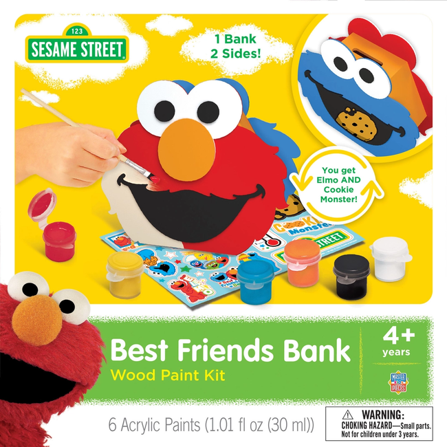 Sesame Street - Best Friends Bank Wood Paint Kit