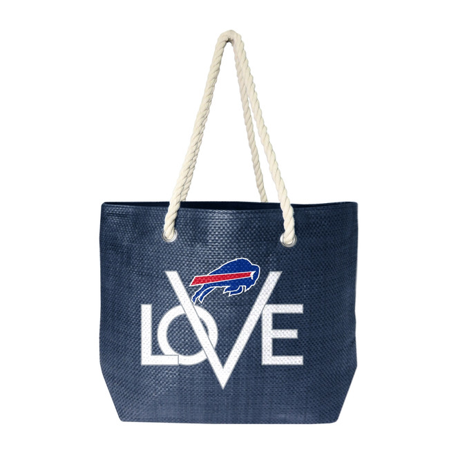 Buffalo Bills Love Tote Bag NFL Fan Tote Travel Shopping Bag