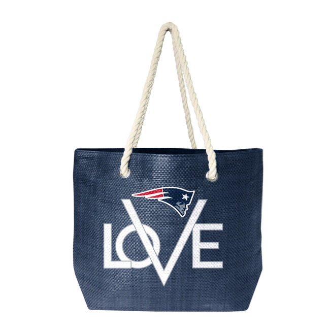 New England Patriots Love Tote Bag NFL Fan Tote Travel Shopping Bag