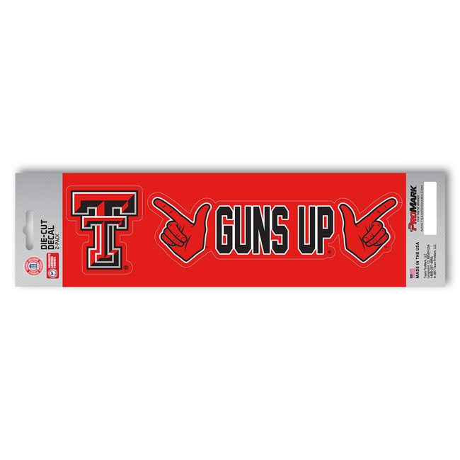 Texas Tech Red Raiders 2 Piece Team Slogan Decal Sticker Set