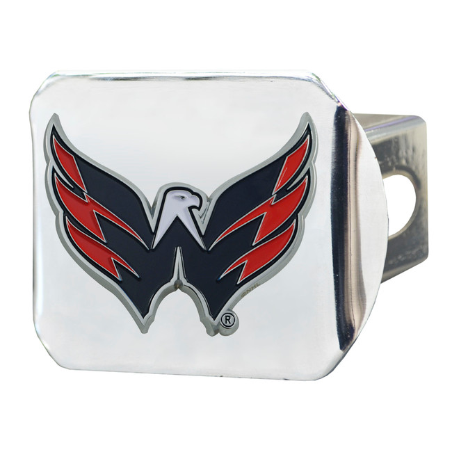 NHL - Washington Capitals Color Hitch Cover - Chrome 3.4"x4"