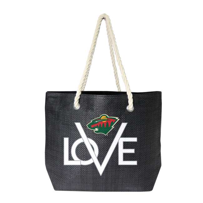 Minnesota Wild Love Tote Bag NHL Fan Tote Travel Shopping Bag