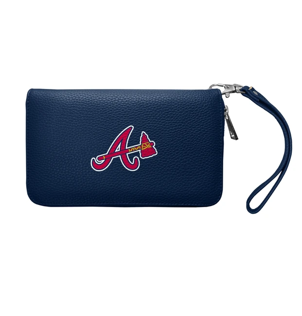 Atlanta Braves Pebble Organizer Zip Wallet
