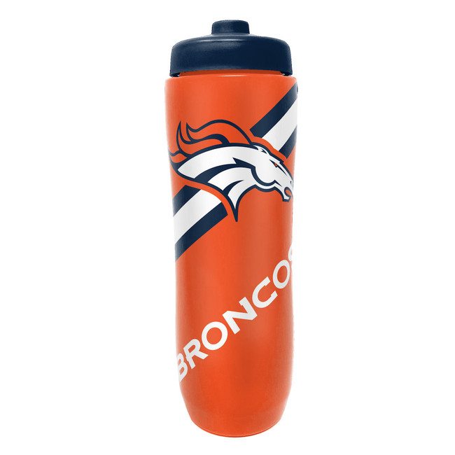 Denver Broncos Squeezy Water Bottle Sports Drink Bottle Fan Gear