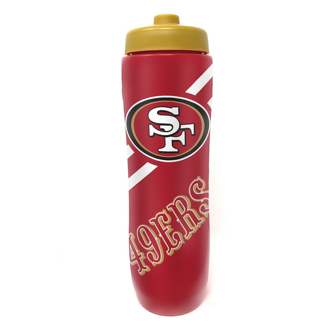 San Francisco 49ers Squeezy Water Bottle Sports Drink Bottle Fan Gear