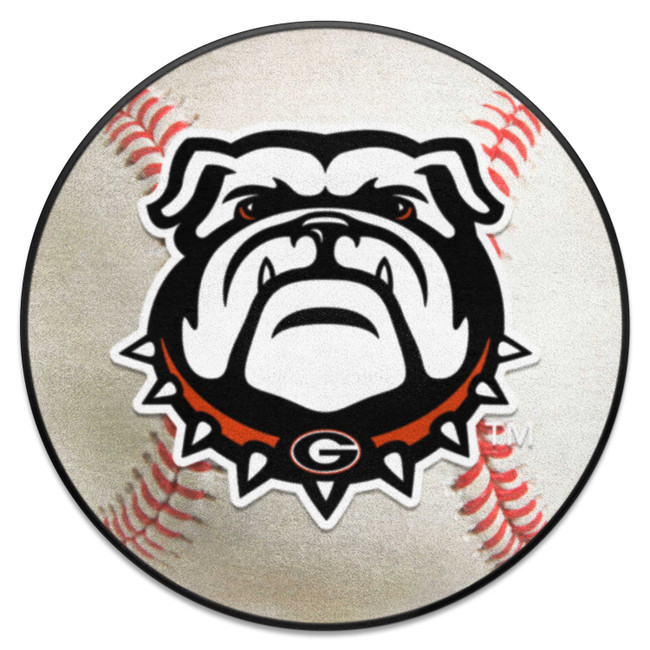 Georgia Bulldogs Baseball Rug - 27in. Diameter D