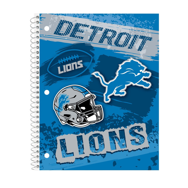 Detroit Lions Spiral Notebook NFL School Office Writing Journal