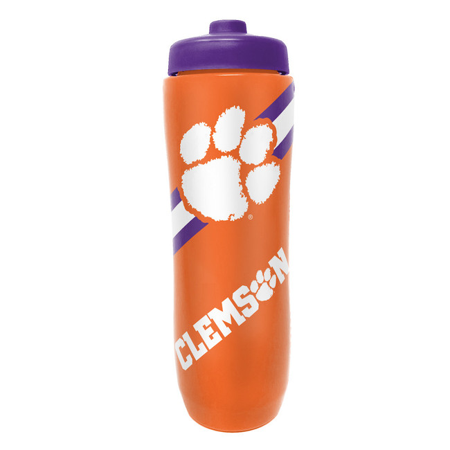 Clemson Tigers Squeezy Water Bottle Sports Drink Bottle Fan Gear