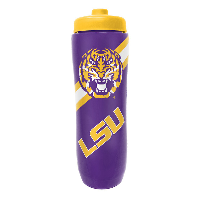 LSU Tigers Squeezy Water Bottle Sports Drink Bottle Fan Gear