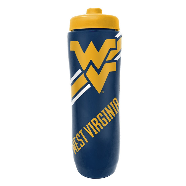 West Virginia Mountaineers Squeezy Water Bottle Sports Drink Bottle Fan Gear