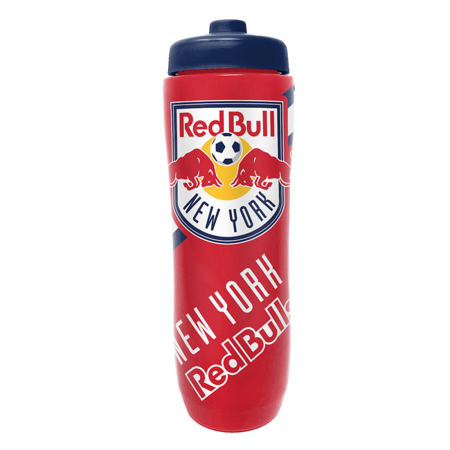 New York Redbulls Squeezy Water Bottle Sports Drink Bottle Fan Gear