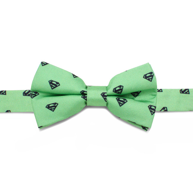 Superman Green Big Boys' Silk Bow Tie
