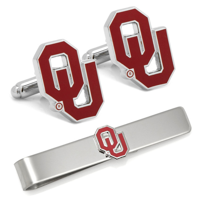 Oklahoma Cufflinks and Tie Bar Gift Set
