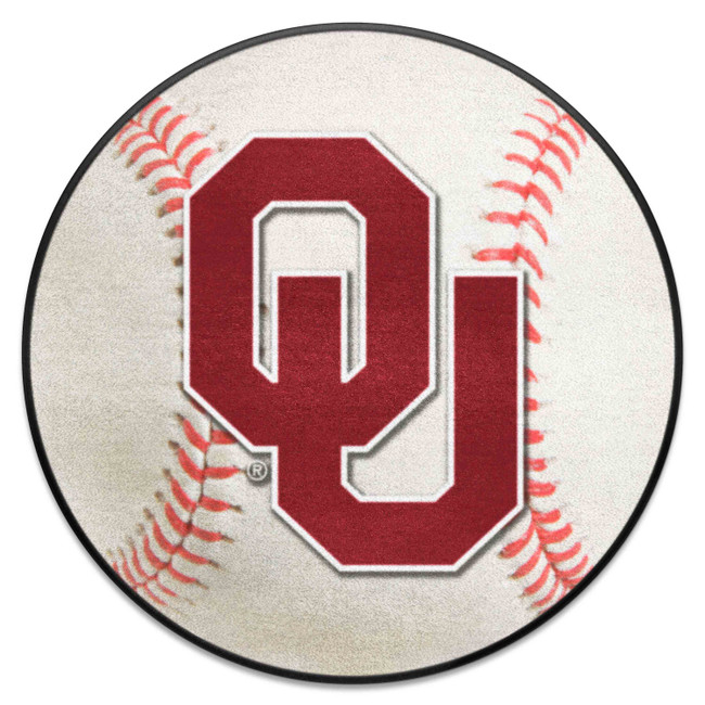Oklahoma Sooners Baseball Rug - 27in. Diameter A