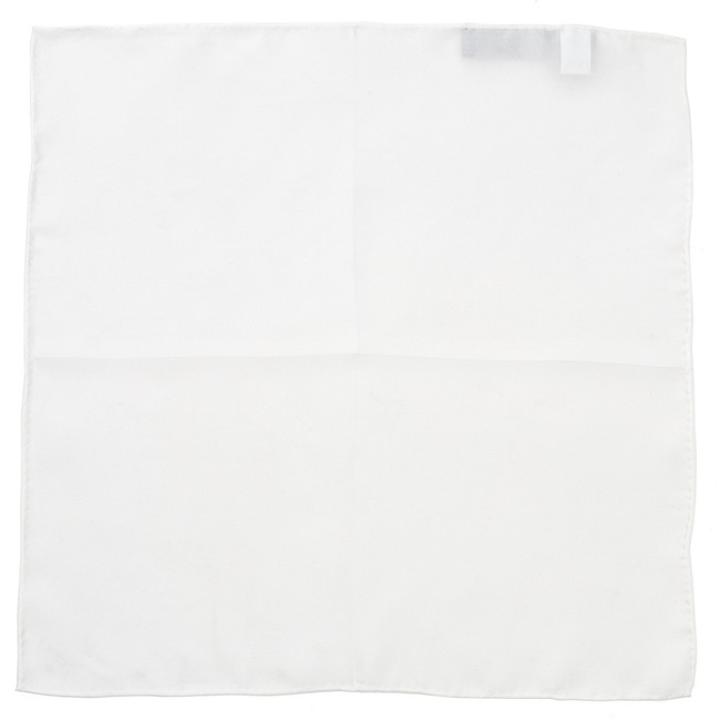White Silk Pocket Square
