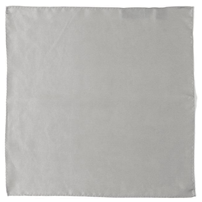 Gray Silk Pocket Square