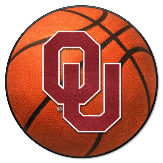 Oklahoma Sooners Basketball Rug - 27in. Diameter A