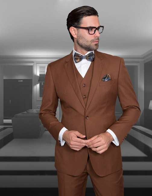 100% Italian Wool Men's 3-Piece Suit - Cooper