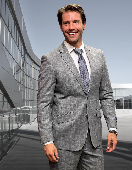 Porto-10 Handcrafted Italian Wool Suit Set - Gray