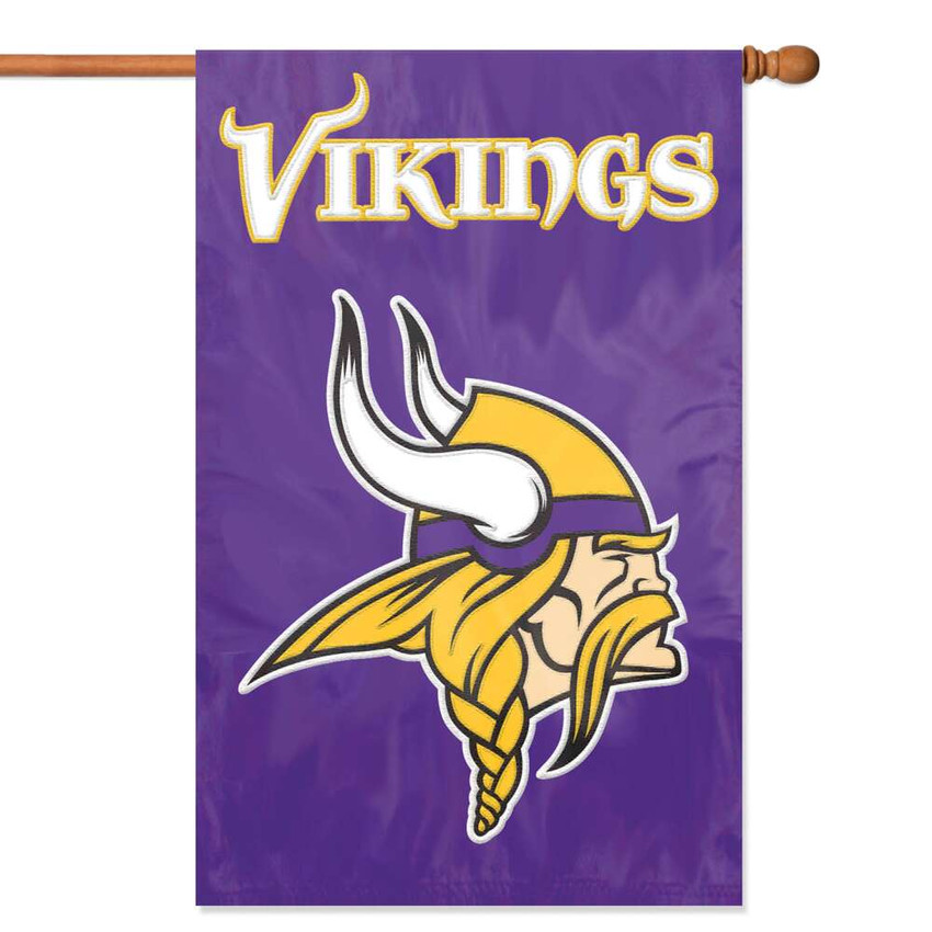 Minnesota Vikings Applique Banner Flag
