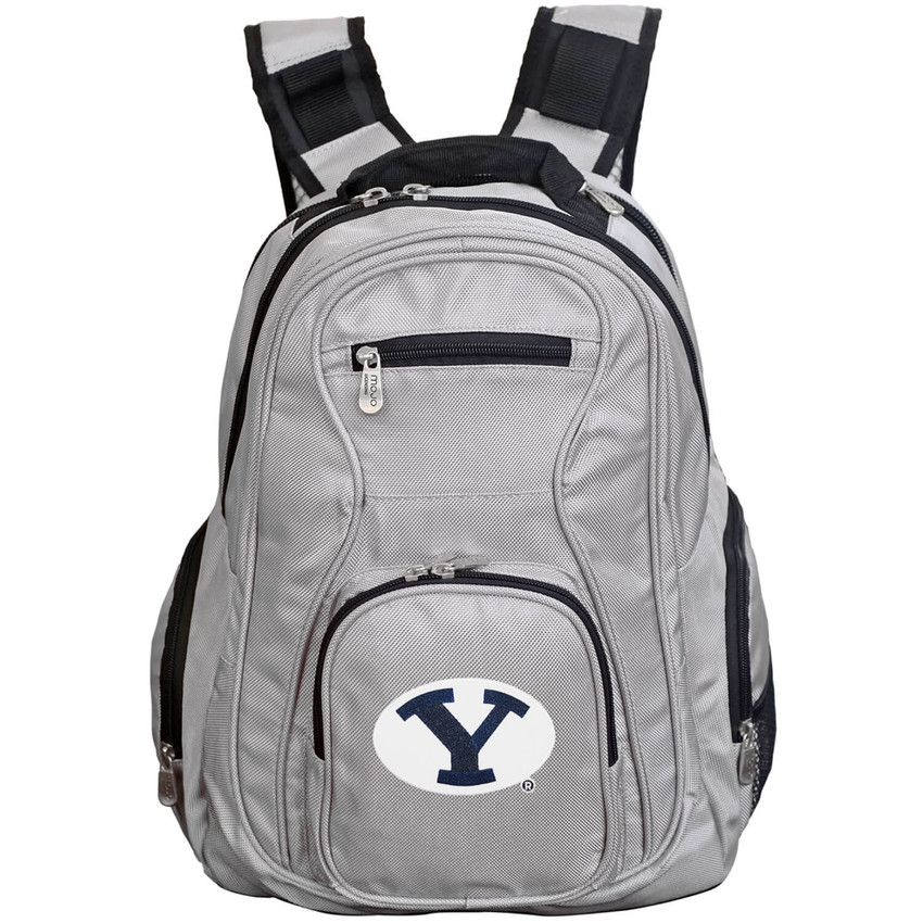 BYU Cougars 19" Premium Laptop Backpack - Gray