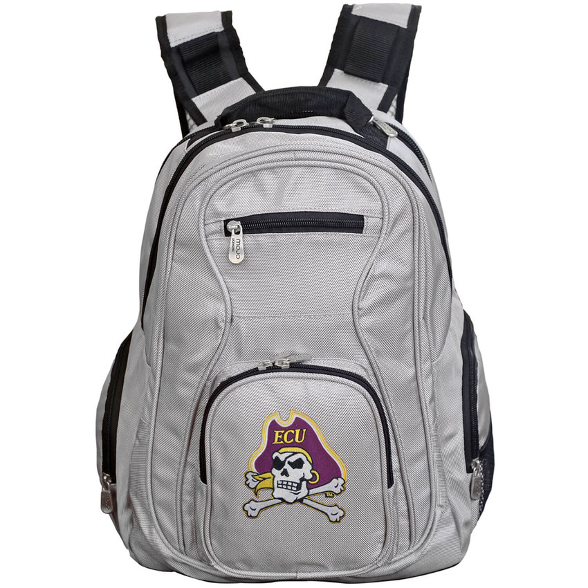 East Carolina Pirates 19" Premium Laptop Backpack - Gray