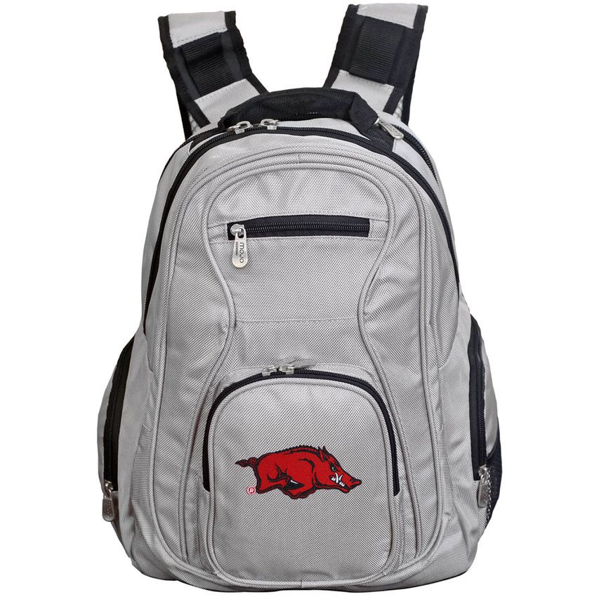 Arkansas Razorbacks 19" Premium Laptop Backpack - Gray