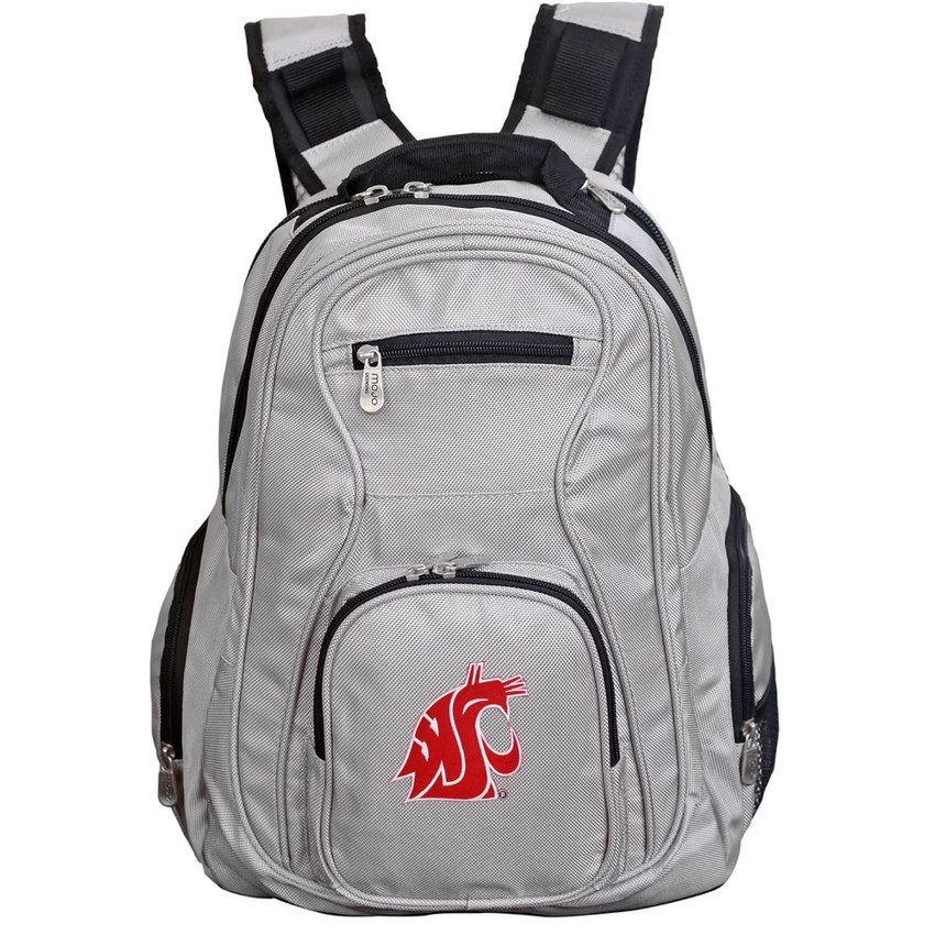 Washington State Cougars 19" Premium Laptop Backpack - Gray