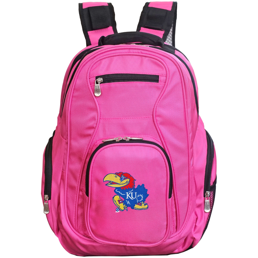 Kansas Jayhawks 19" Premium Laptop Backpack - Pink