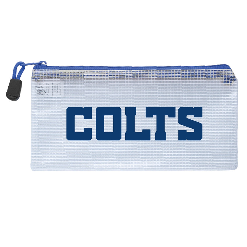 Indianapolis Colts Clear Zippered Pencil Bag