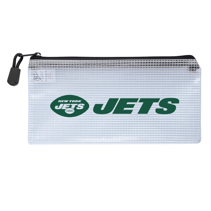 New York Jets Clear Zippered Pencil Bag