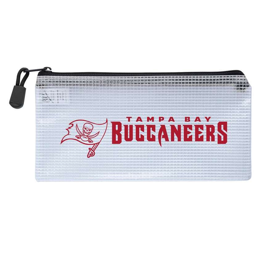 Tampa Bay Buccaneers Clear Zippered Pencil Bag