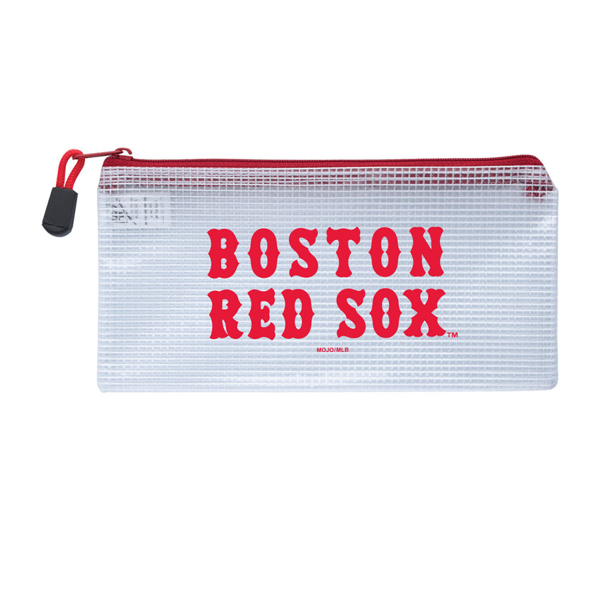 Boston Red Sox Clear Zippered Pencil Bag