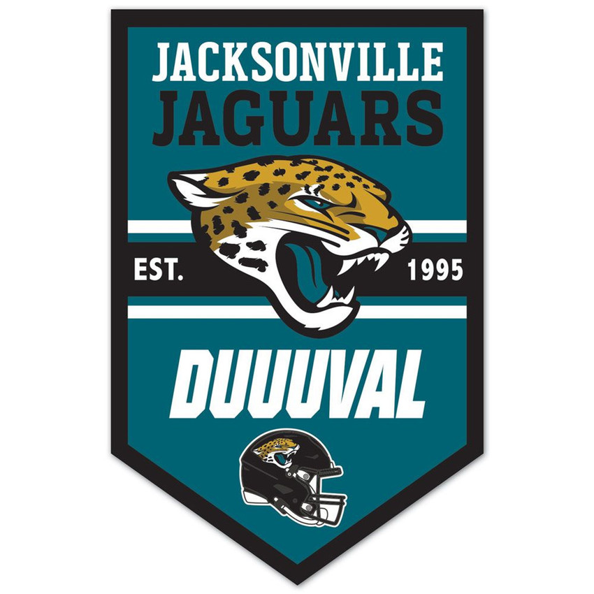 Jacksonville Jaguars 11x17 Wood Chevron Sign