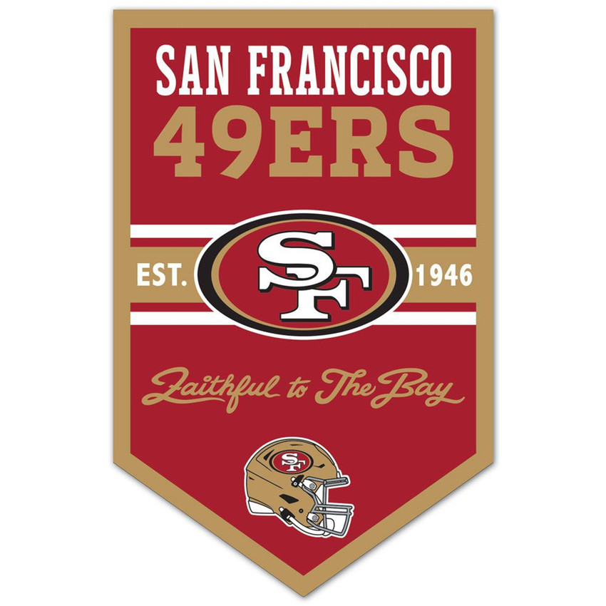 San Francisco 49ers 11x17 Wood Chevron Sign
