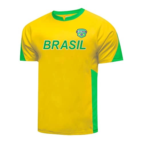 Brazil Soccer Game Day Tee - Officially Licensed Unisex Adult Short Sleeve Polyester T-Shirt