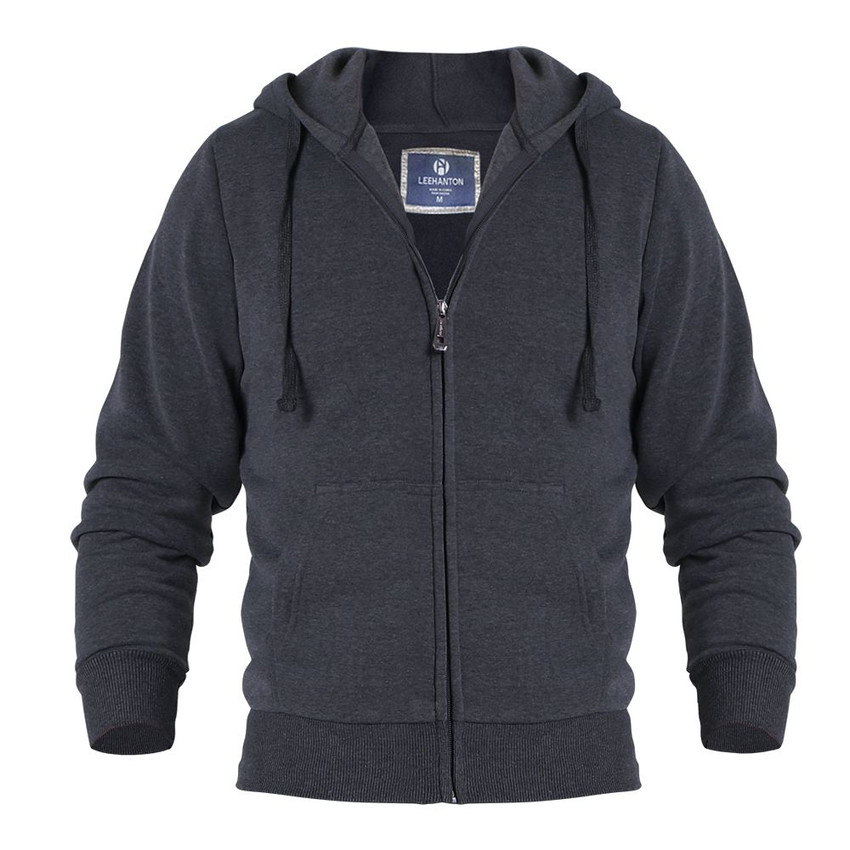 Men's Long Sleeve Lightweight Zip Hoody Plus Size