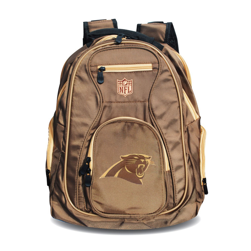 Carolina Panthers 19" Premium Laptop Backpack - Desert Sand