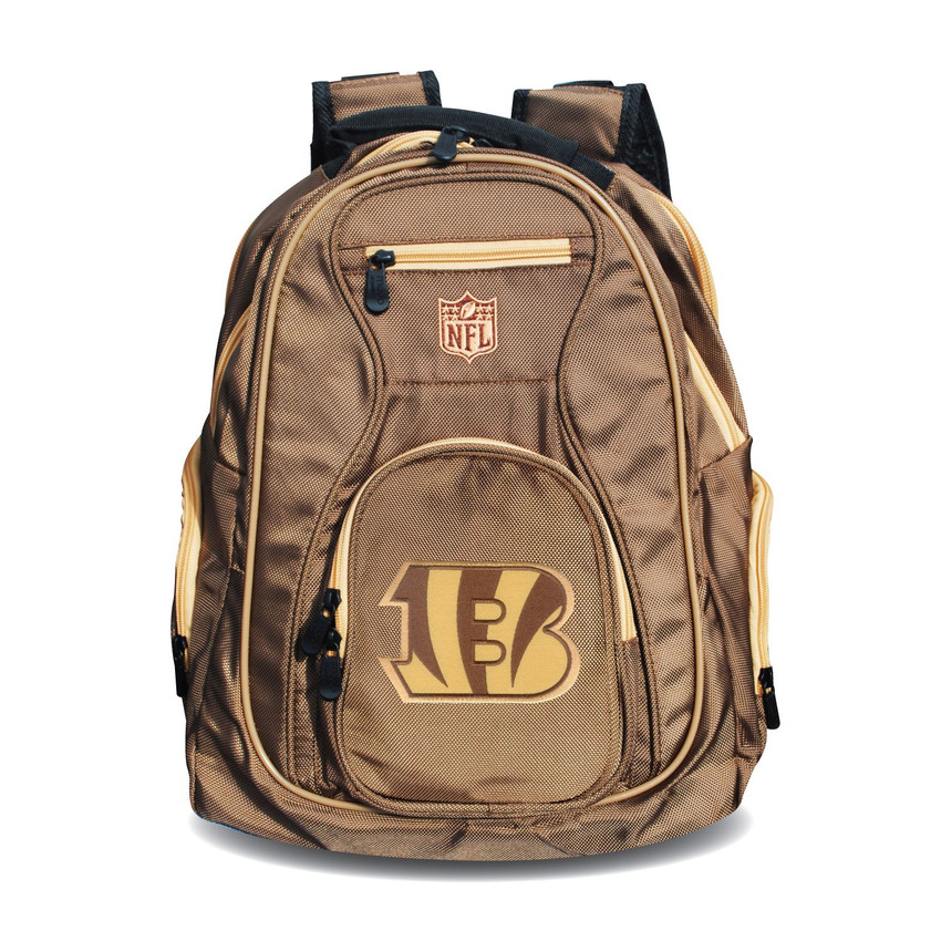 Cincinnati Bengals 19" Premium Laptop Backpack - Desert Sand