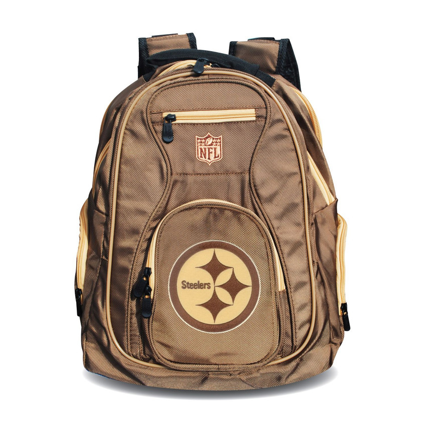Pittsburgh Steelers 19" Premium Laptop Backpack - Desert Sand