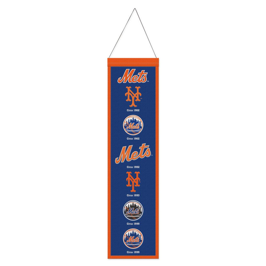 New York Mets Banner Wool 8x32 Heritage Evolution Design
