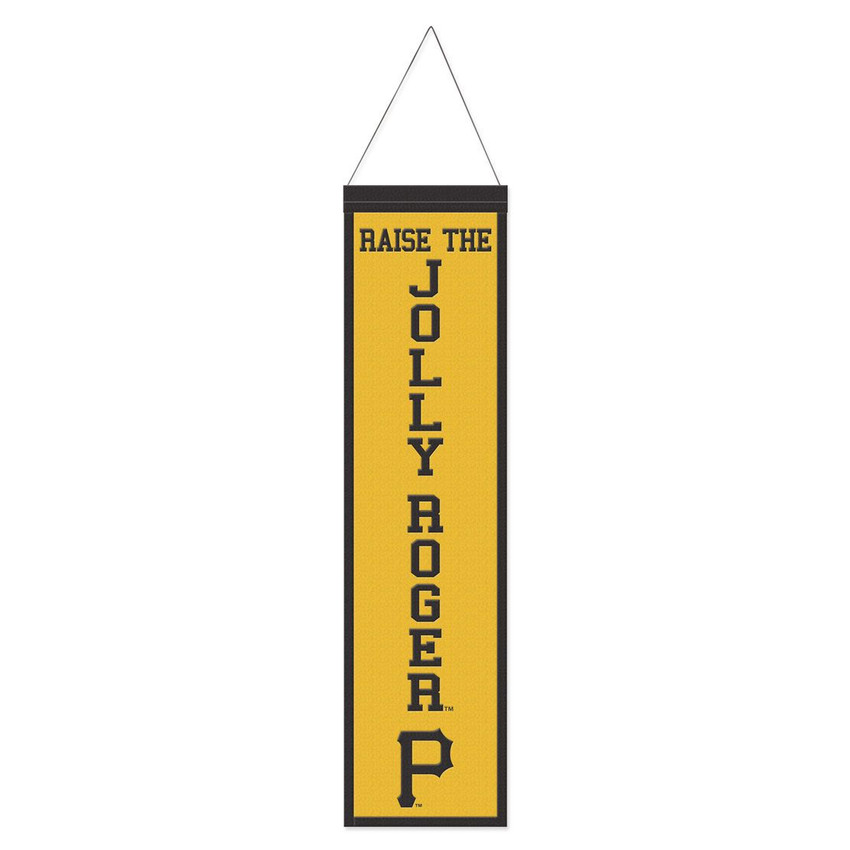 Pittsburgh Pirates Banner Wool 8x32 Heritage Slogan Design