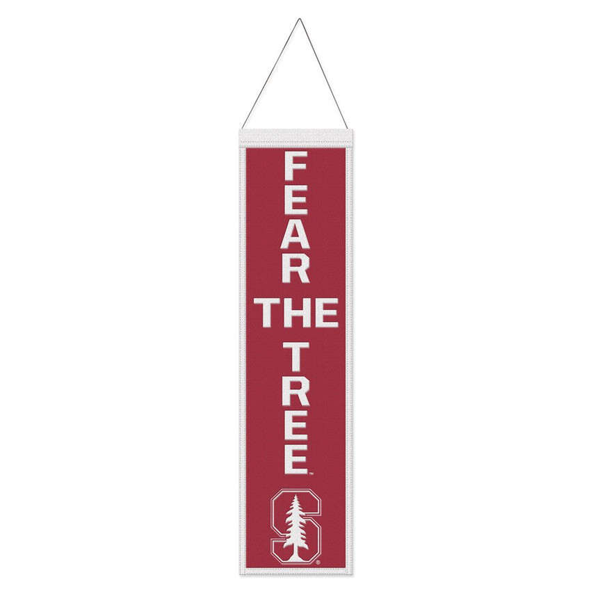 Stanford Cardinal Banner Wool 8x32 Heritage Slogan Design