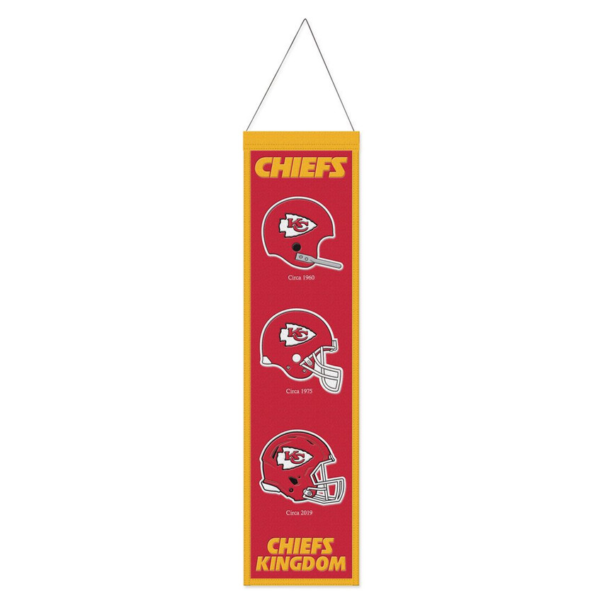Kansas City Chiefs Banner Wool 8x32 Heritage Evolution Design