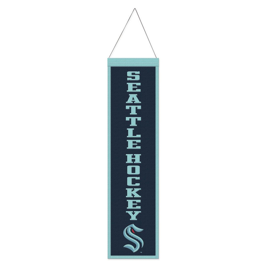 Seattle Kraken Banner Wool 8x32 Heritage Slogan Design