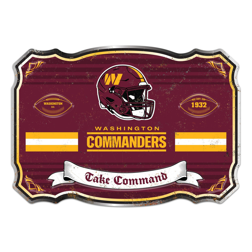 Washington Commanders Giant Metal Sign